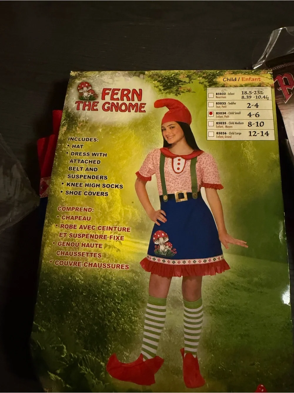 Kids Costume - Red Hat & Blue Dress